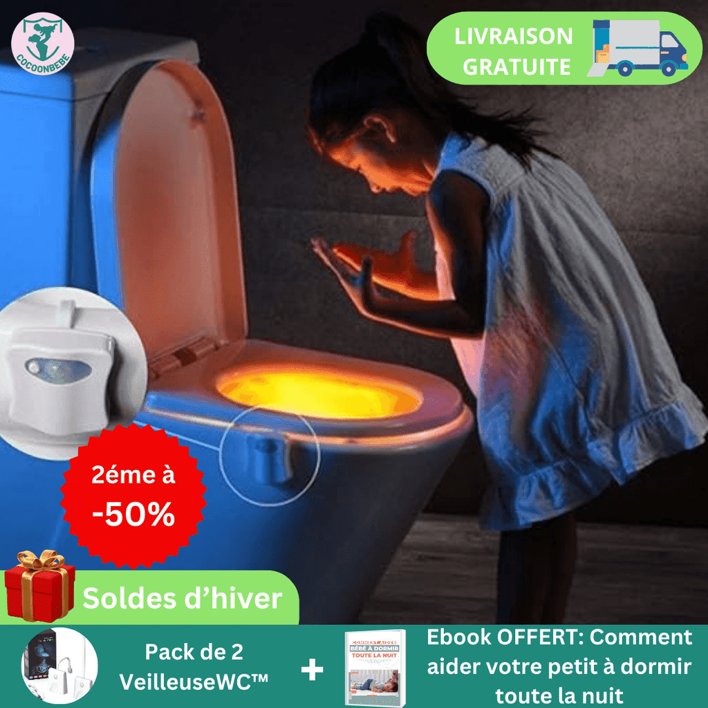 VeilleuseWC™ | Veilleuse LED toilettes rassurante pour les petits la nuit - cocoonbebe