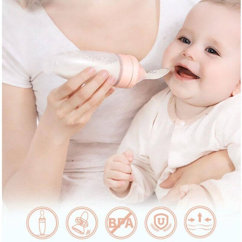 BiberonSpoon™ | Biberon bébé avec sa cuillère intégrée. - cocoonbebe